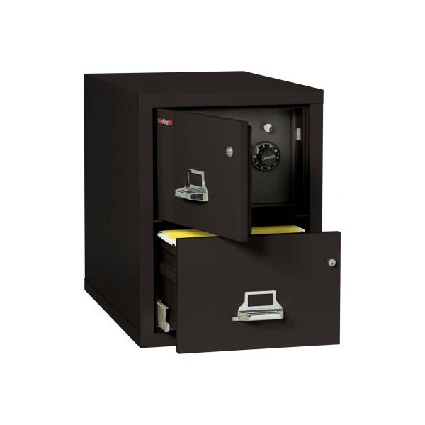 Fire King Fireking Fireproof 2 Drawer Vertical Safe-In-File Legal 20-13/16"Wx31-9/16"Dx27-3/4"H Black 2-2131-CBLSF - main